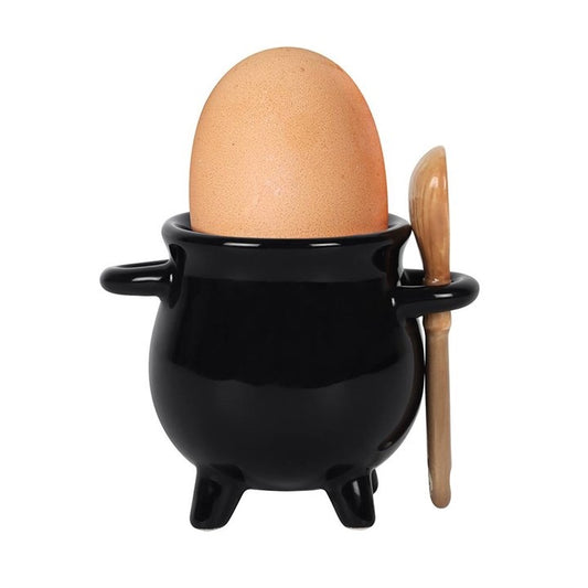 Cauldron Egg Cup & Broom Spoon