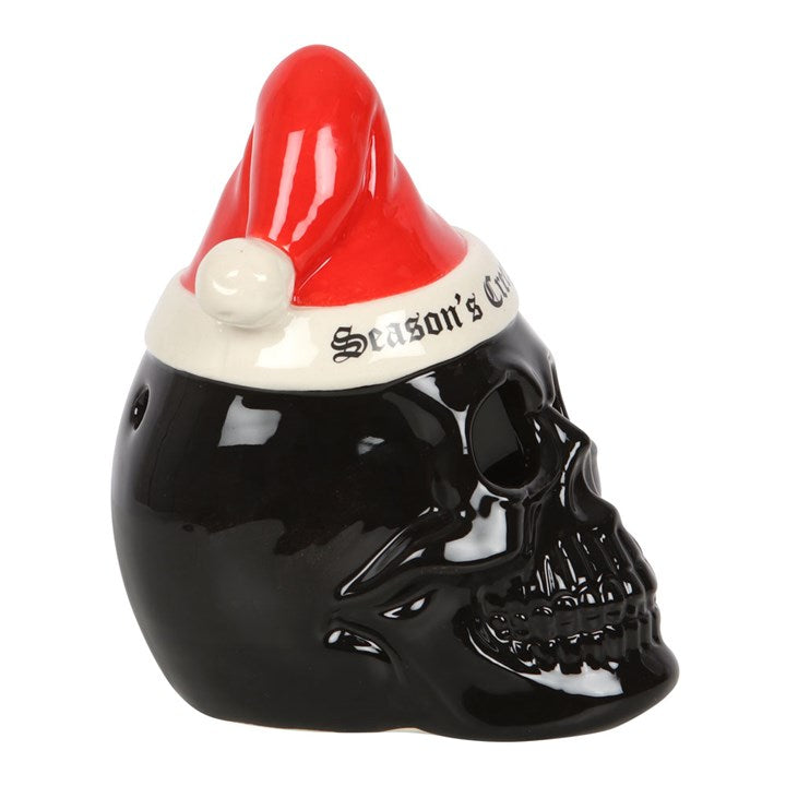 Season's Creepings Santa Skull Tealight Holder