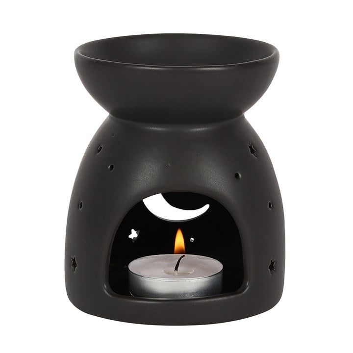 Black Mystical Moon Cut Out Wax Warmer