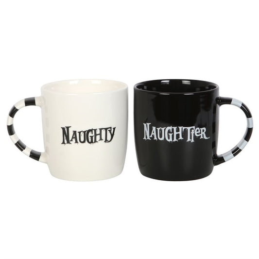 Naughty & Naughtier set of mugs