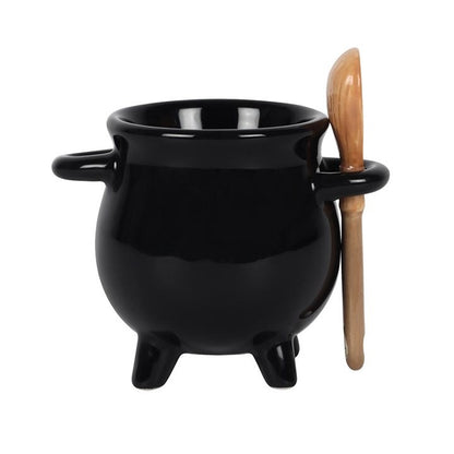 Cauldron Egg Cup & Broom Spoon