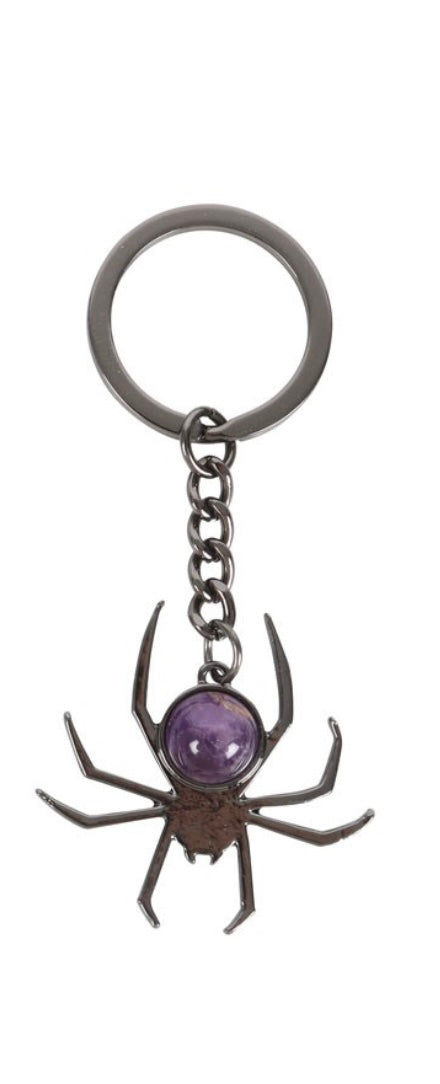 Crystal Spider Keyring