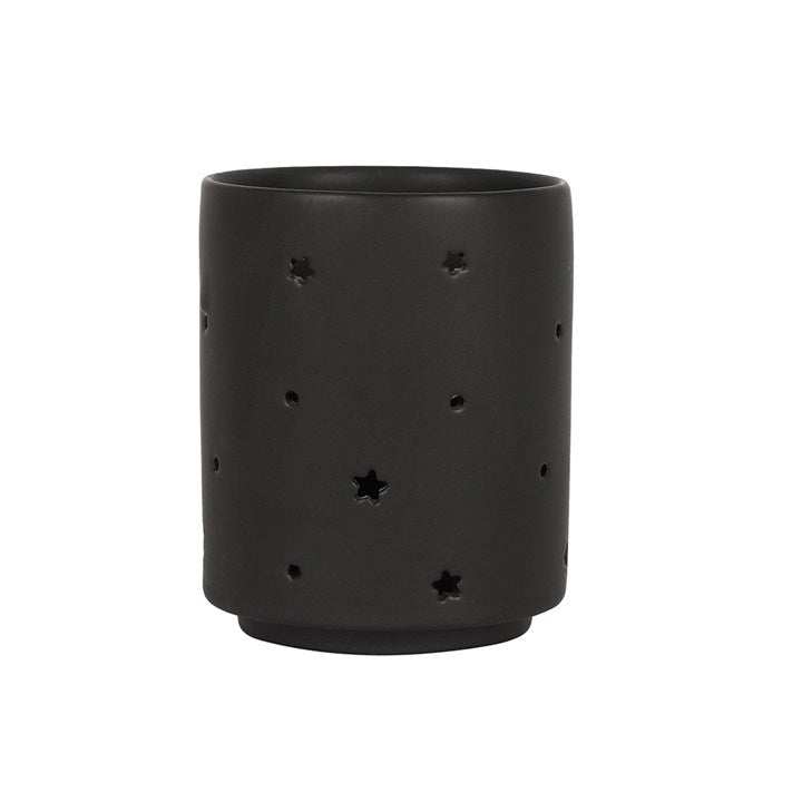 Small Black Moon Cut Out Tealight Holder