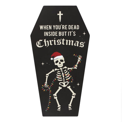 Christmas Coffin Sign