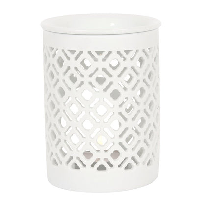 Small White Lattice Burner