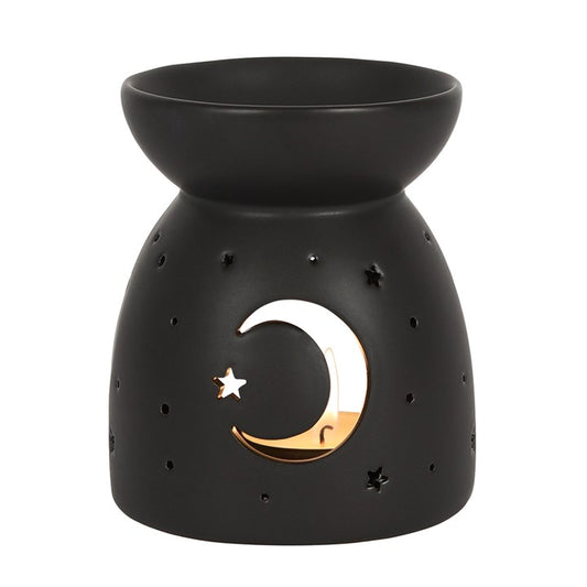 Black Mystical Moon Cut Out Wax Warmer